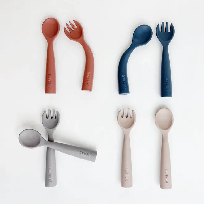 BEABA Baby's First Foods Silicone Spoons Set - Set of 4 - Sage