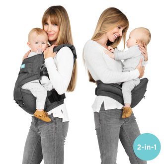 Moby Moby 2-in-1 Carrier + Hip Seat- Grey
