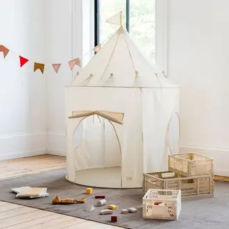 3 Sprouts Recycled Fabric Play Tent Castle - Beige