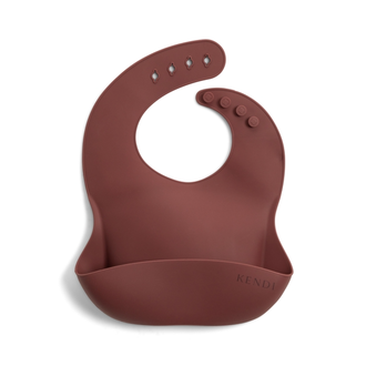 Colored Organics Silicone Bucket Bib- Mauve
