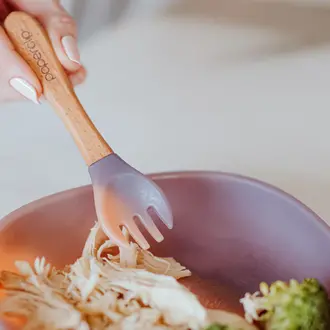 Paperclip Color Changing Spork & Spoon Set- Light Moon & Sea Salt