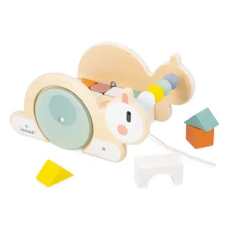 Janod Sweet Cocoon - Pull-Along Snail Cube Trolley Janod Sweet Cocoon - Pull-Along Snail Cube Trolley