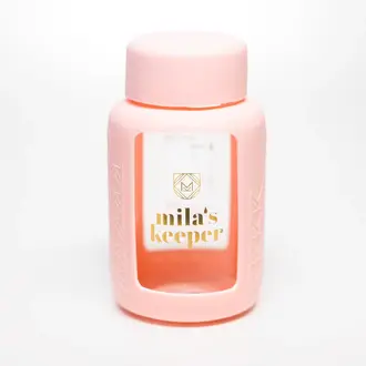 Mila's Keeper Glass Breast Milk Storage Bottle- Pink Sands