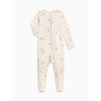 Colored Organics Peyton Zipper Sleeper -  Strawberry / Berry