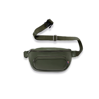 Kibou Kibou Diaper Belt Bag-Olive Green Vegan Leather