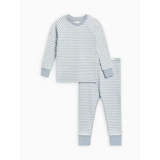 Colored Organics L/S Jammies- Mist Stripe