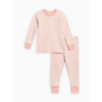 Colored Organics L/S Jammies- Blush Stripe
