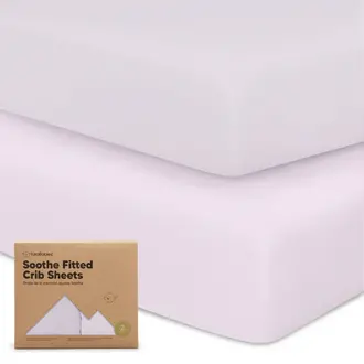 KeaBabies 2-pack Organic Cotton Fitted Crib Sheet- Thistle