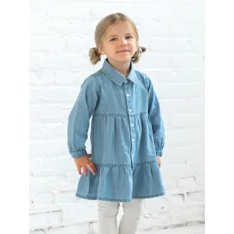 Colored Organics Roxy Chambray Shirt Dress - Medium Chambray