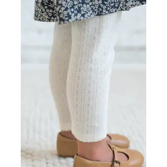 Colored Organics Gina Pointelle Leggings - Ivory Colored Organics Gina Pointelle Leggings - Ivory