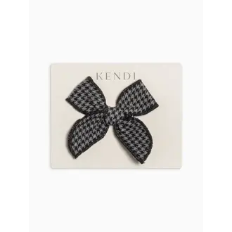 Colored Organics Flannel Hair Clip - Houndstooth