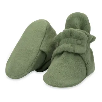 Zutano Cozie Fleece Baby Bootie- Olive