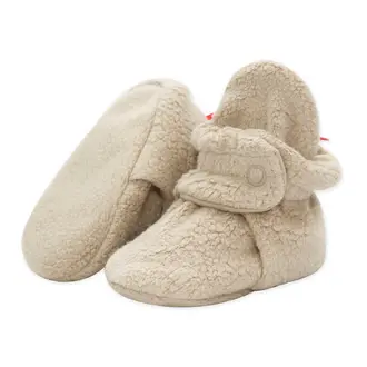 Zutano Cozie Fleece Baby Bootie- Khaki