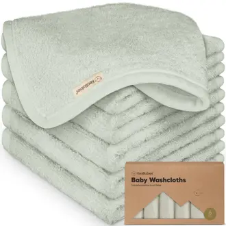 KeaBabies Bamboo 6-Pack Washcloths- Dove KeaBabies Bamboo 6-Pack Washcloths- Dove