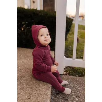 L'ovedbaby Organic Zipper Romper- Sugarplum