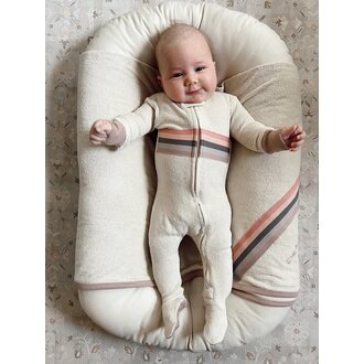 L'ovedbaby 2-Way Zipper Organic Terry Cloth Footie- Pinks