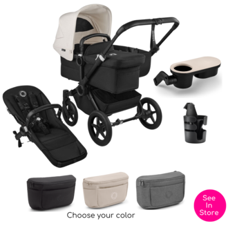 Bugaboo Donkey 5 Mono Black/Midnight Black Essentials Bundle