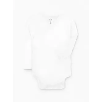 Colored Organics Classic Kimono Bodysuit  L/S - White