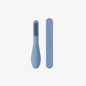 Ezpz Baby-Led Toothbrush + Sensory Tongue Depressor Dual Pack- Indigo