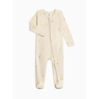 Colored Organics Peyton Footed Sleeper - Lemon