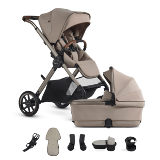 Silver Cross Silver Cross Reef 2 Stroller + Bassinet  Accessory Bundle- Frappe