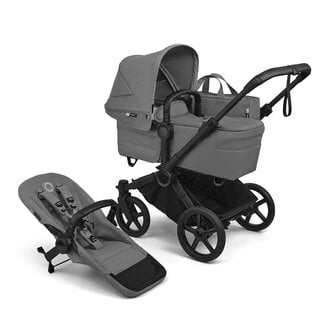 Bugaboo Bugaboo Donkey 6 Single Stroller Black/Moon Grey- Moon Grey