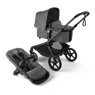 Bugaboo Bugaboo Kangaroo 2-in-1 Stroller  Black/Moon Grey- Moon Grey