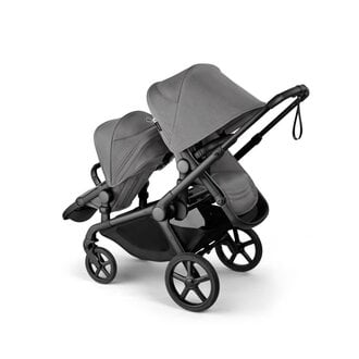 Bugaboo Bugaboo Kangaroo Stroller and Sibling Seat Bundle  Black/Moon Grey- Moon Grey