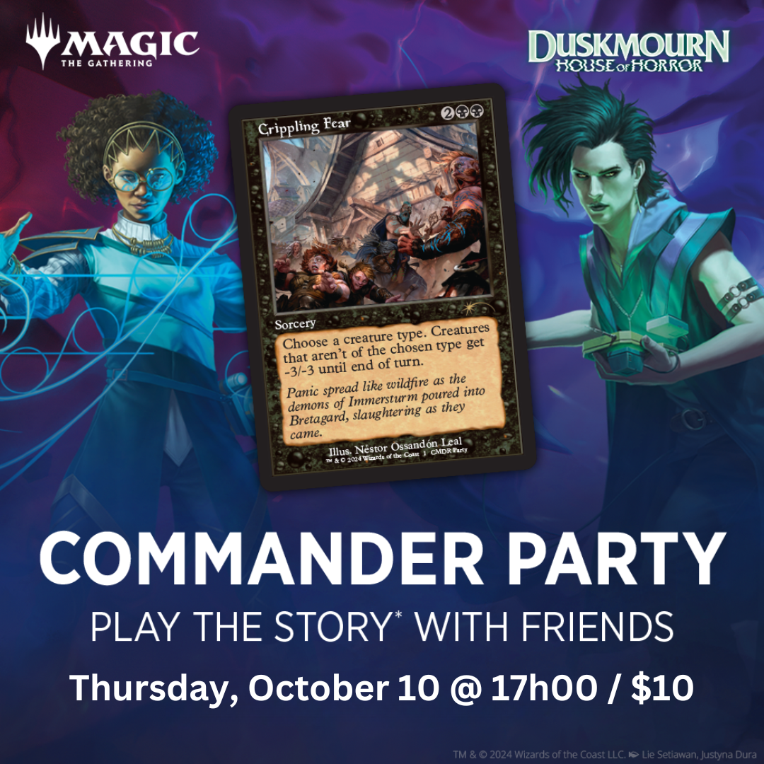 Crossover Comics Duskmourn Commander Party - Thursday, October 10, 17h