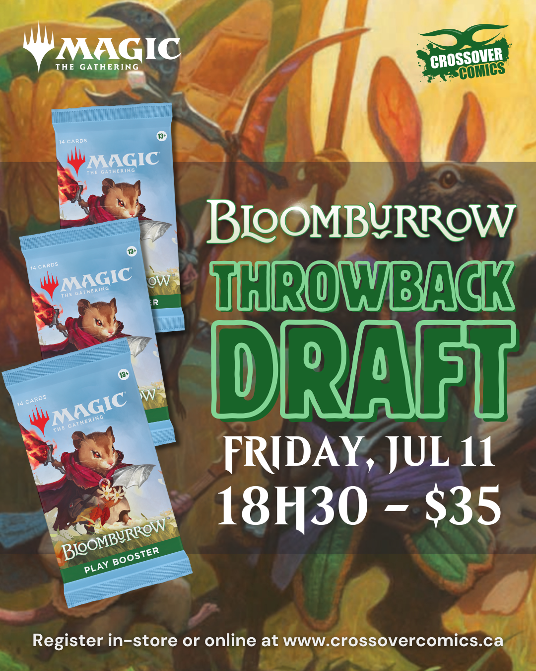 Crossover Comics Bloomburrow Draft - Vendredi, 11 juillet, 18h30
