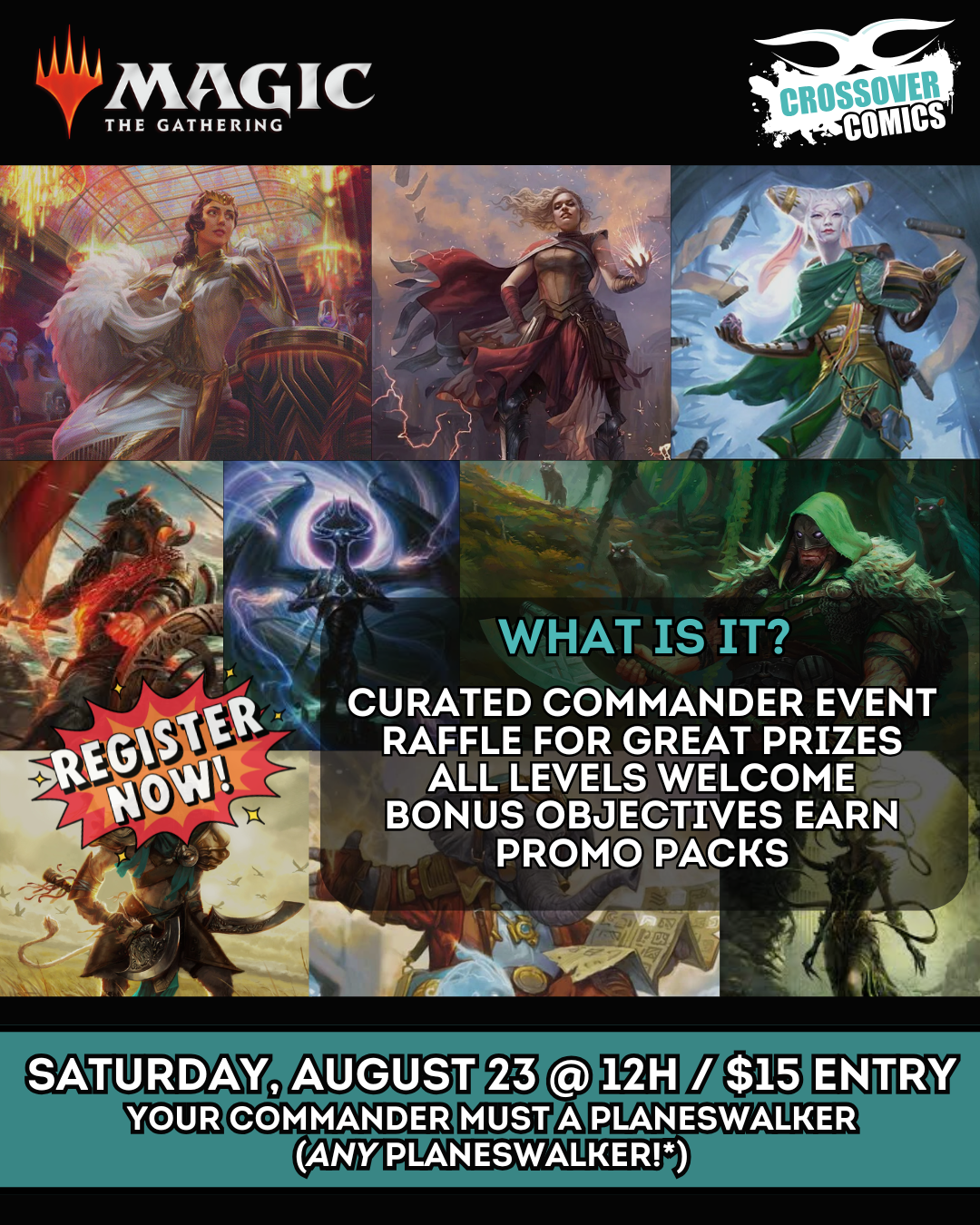 Crossover Comics COMMANDER PLANESWALKERS  - Samedi 23 aout
