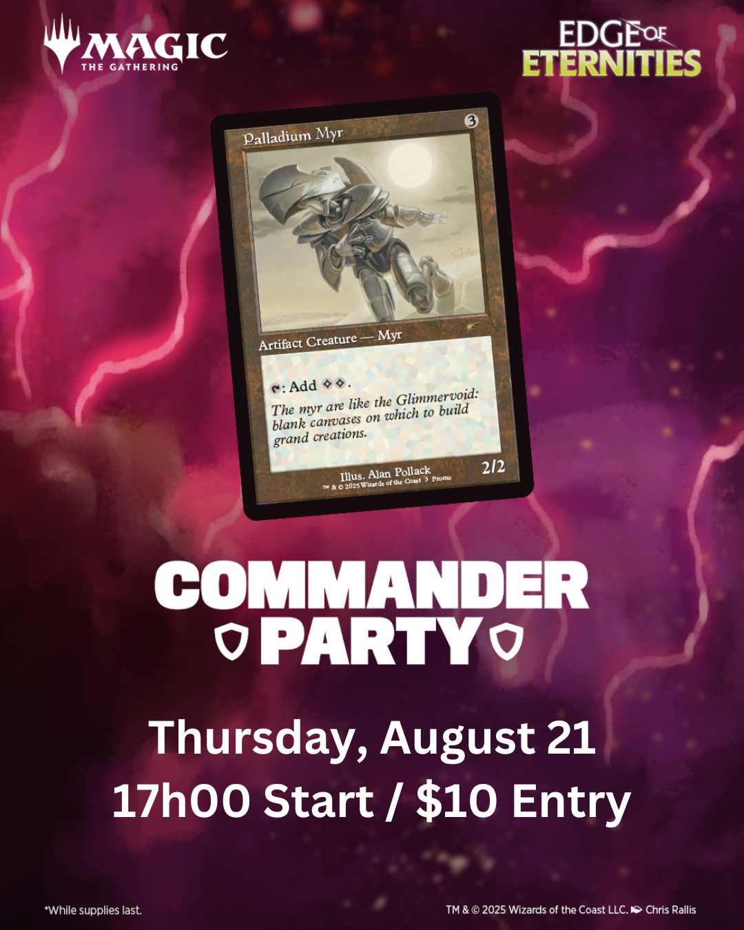 Crossover Comics MTG Edge of Eternities Commander Party - Jeudi, 21 août, 17h