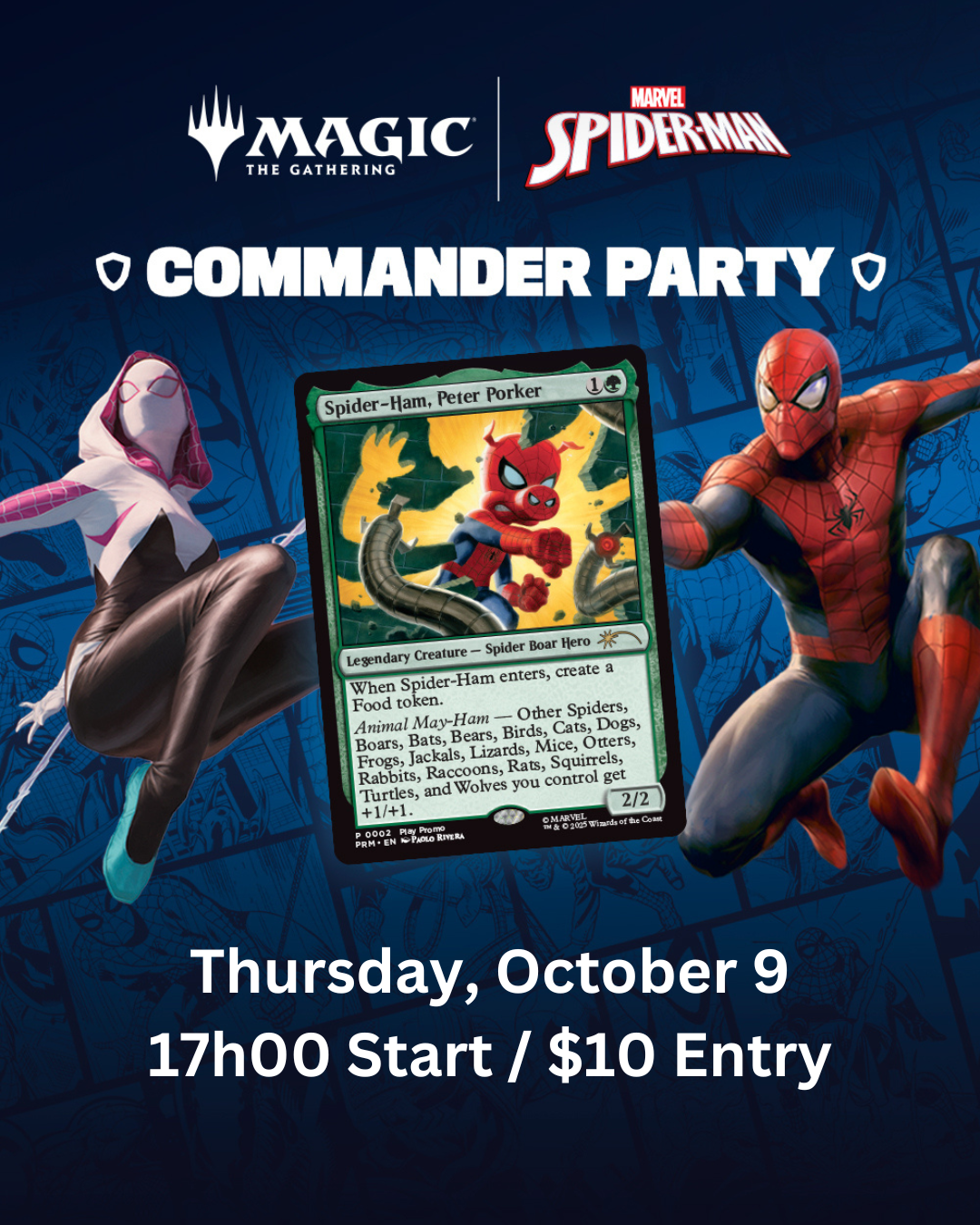 Crossover Comics MTG Spider-man Commander Party - Jeudi, 9 octobre, 17h