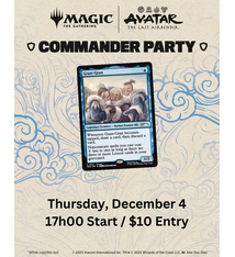 Crossover Comics ATLA Commander Party - Jeudi, 4 dec, 17h
