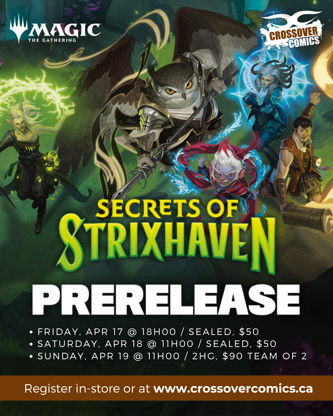 Crossover Comics SOS Prerelease Sealed Online Registration