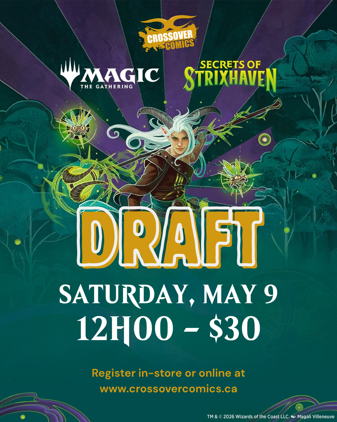 Crossover Comics Secrets of Strixhaven Draft - Saturday, May 9, 12h00