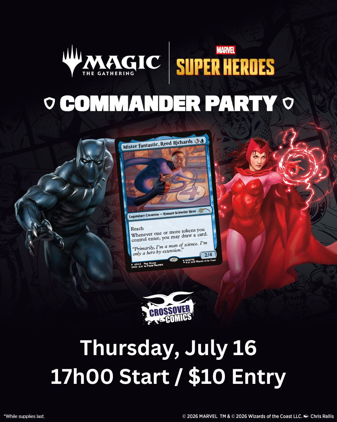 Crossover Comics MTG Marvel Super Heroes Commander Party - Jeudi, 16 juillet, 17h