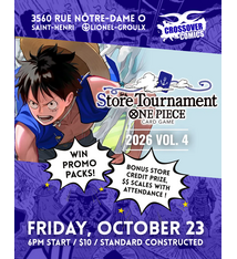 Crossover Comics One Piece Store Tournament - vendredi, 23 oct, 18h