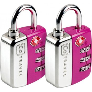 GO TRAVEL TWIN TSA COMBO LOCKS, ASSORTED (344)