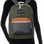 JANSPORT EXPOSED BACKPACK, MUTED GREEN/SOFT TAN (JS0A33SB)