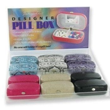 DESIGNER PILL BOX W/ MIRROR MPLB-