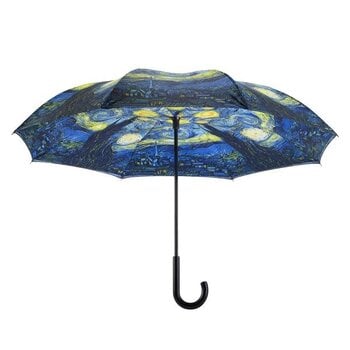 GALLERIA STICK UMBRELLA REVERSE CLOSE FAMOUS ARTISTS