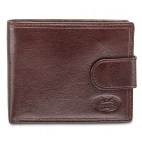 MANCINI DELUXE MEN'S RFID WALLET W/ COIN POCKET, BROWN (52155)
