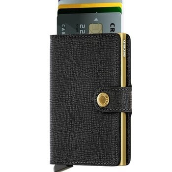 SECRID MINIWALLET CRISPLE BLACK GOLD