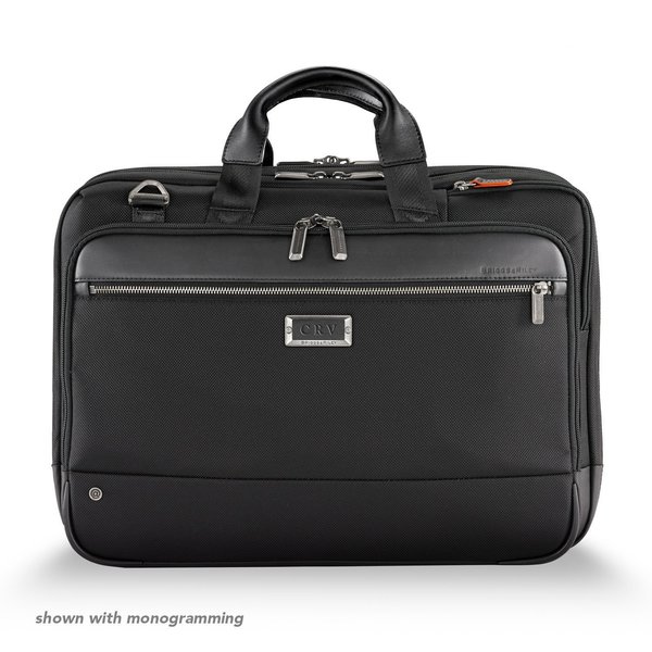 BRIGGS & RILEY @WORK LARGE EXPANADABLE BRIEFCASE, (KB437X-4) BLACK