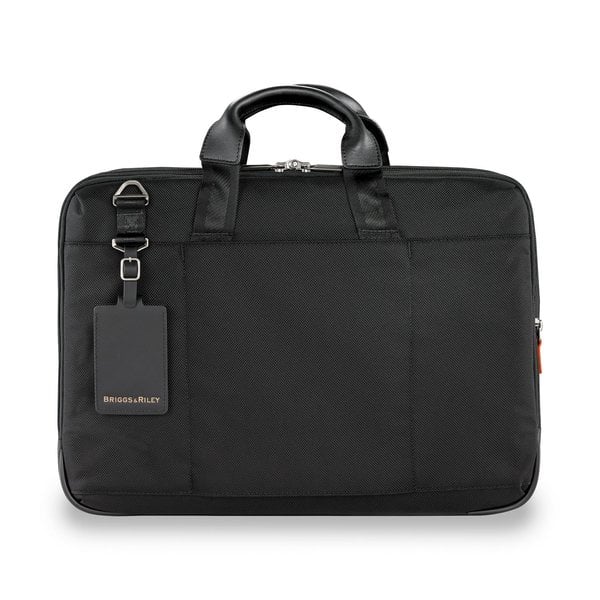 BRIGGS & RILEY @WORK LARGE EXPANADABLE BRIEFCASE, (KB437X-4) BLACK