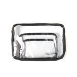 BAGGALLINI CLEAR TRAVEL POUCHES, SET OF 3, BLACK (CTP485)