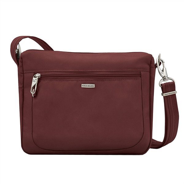 TRAVELON ANTI-THEFT CLASSIC SMALL E/W CROSSBODY (43115-230) WINE