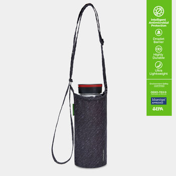 TRAVELON ANTIMICROBIAL WATER BOTTLE TOTE (42548-51T) GRAY HEATHER