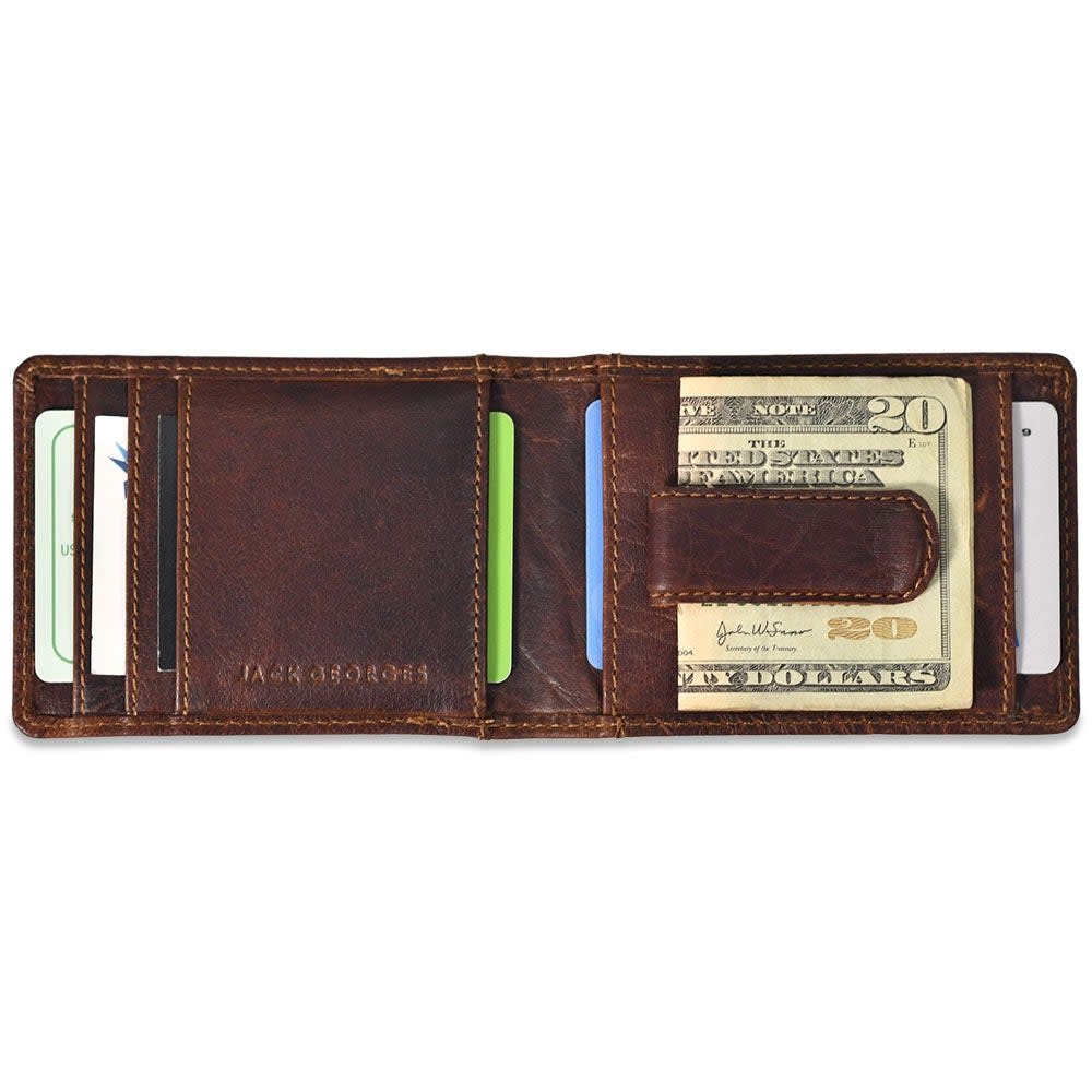 Roundtree & Yorke Front Pocket Flip Clip Leather Wallet